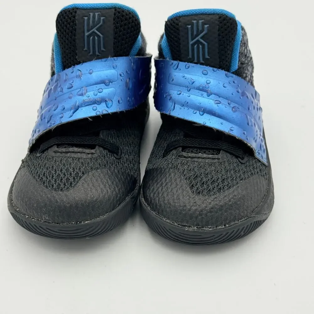 Nike Kyrie 2 Wet Water Drops Toddler Shoes Size 6C Black Blue 827281-005